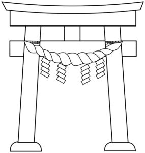 鳥居のイラスト